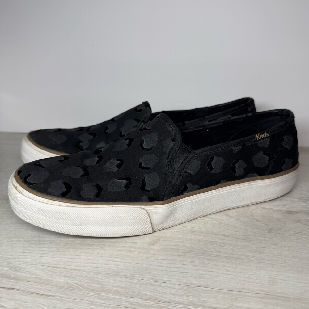 KEDS Double Decker Slip On Sneakers, Animal Print Size 9